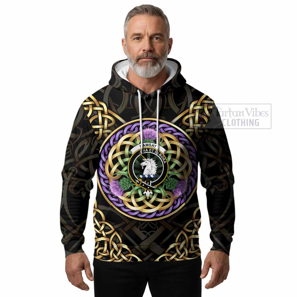Ramsay Clan Crest Hoodie Celtic Scottish Thistle