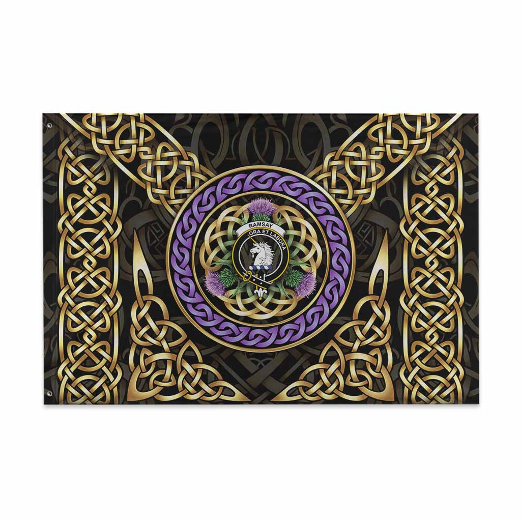 Ramsay Clan Crest House Flag Celtic Scottish Thistle 48*72 inch (120*180 cm) - Tartan Vibes Clothing