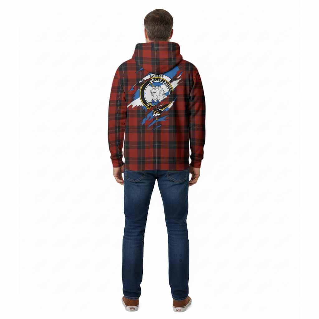 Ramsay Clan Crest In Me Tartan Cotton Hoodie Scotland Flag Style