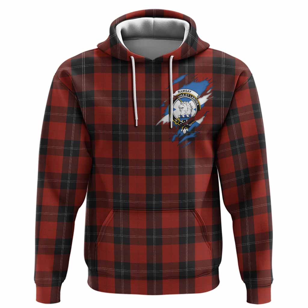 Ramsay Clan Crest In Me Tartan Hoodie Scotland Flag Style