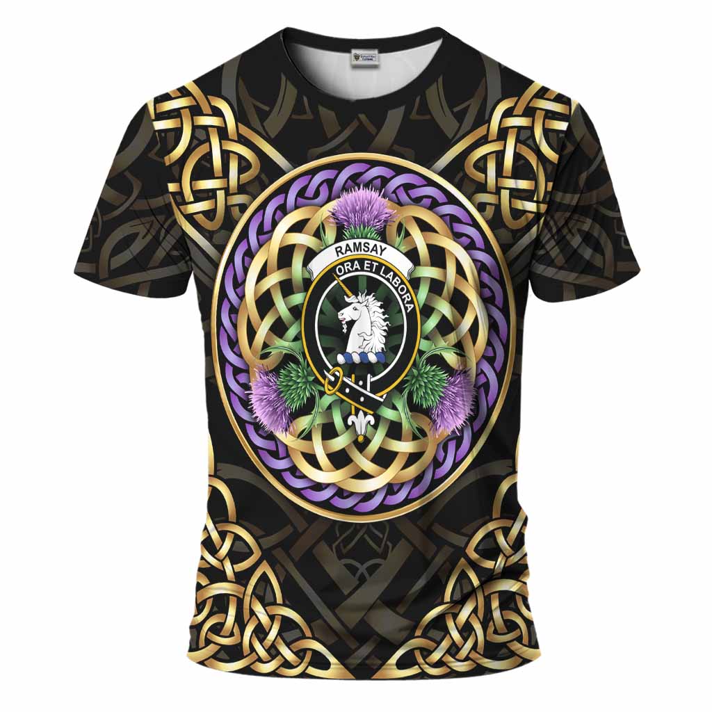 Ramsay Clan Crest T-Shirt Celtic Scottish Thistle
