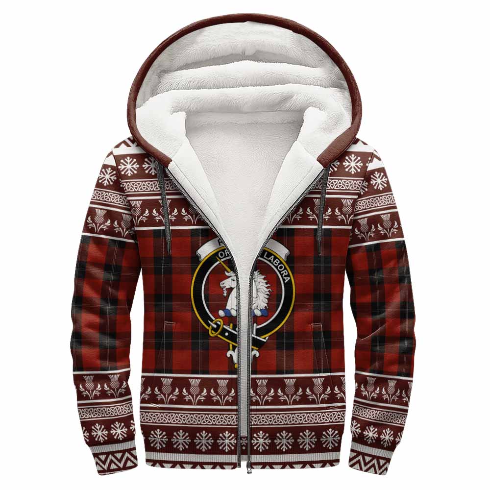 Ramsay Clan Tartan Christmas Fleece Hoodie with Family Crest - Tartan Vibes Clothing