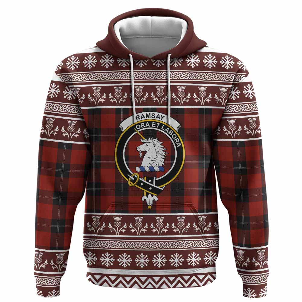 Ramsay Clan Tartan Christmas Hoodie with Family Crest - Tartan Vibes Clothing