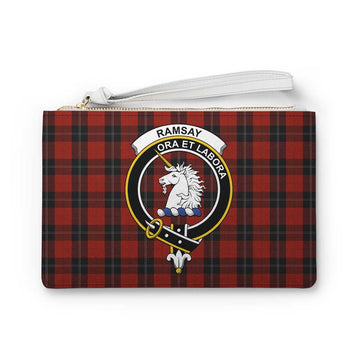 Ramsay Family Crest Tartan Clutch Bag