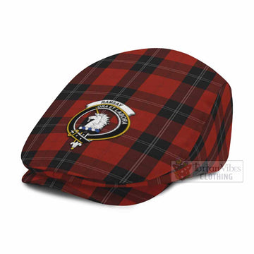 Ramsay Family Crest Tartan Jeff Cap, Tartan Flat Cap