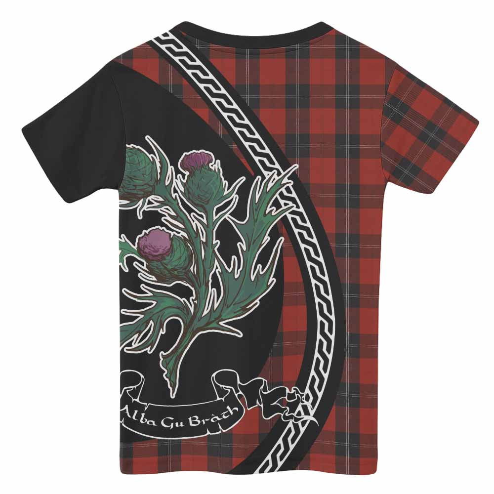 Ramsay Family Crest Tartan Kid T-shirt Alba Thistle Inspired - Tartan Vibes Clothing