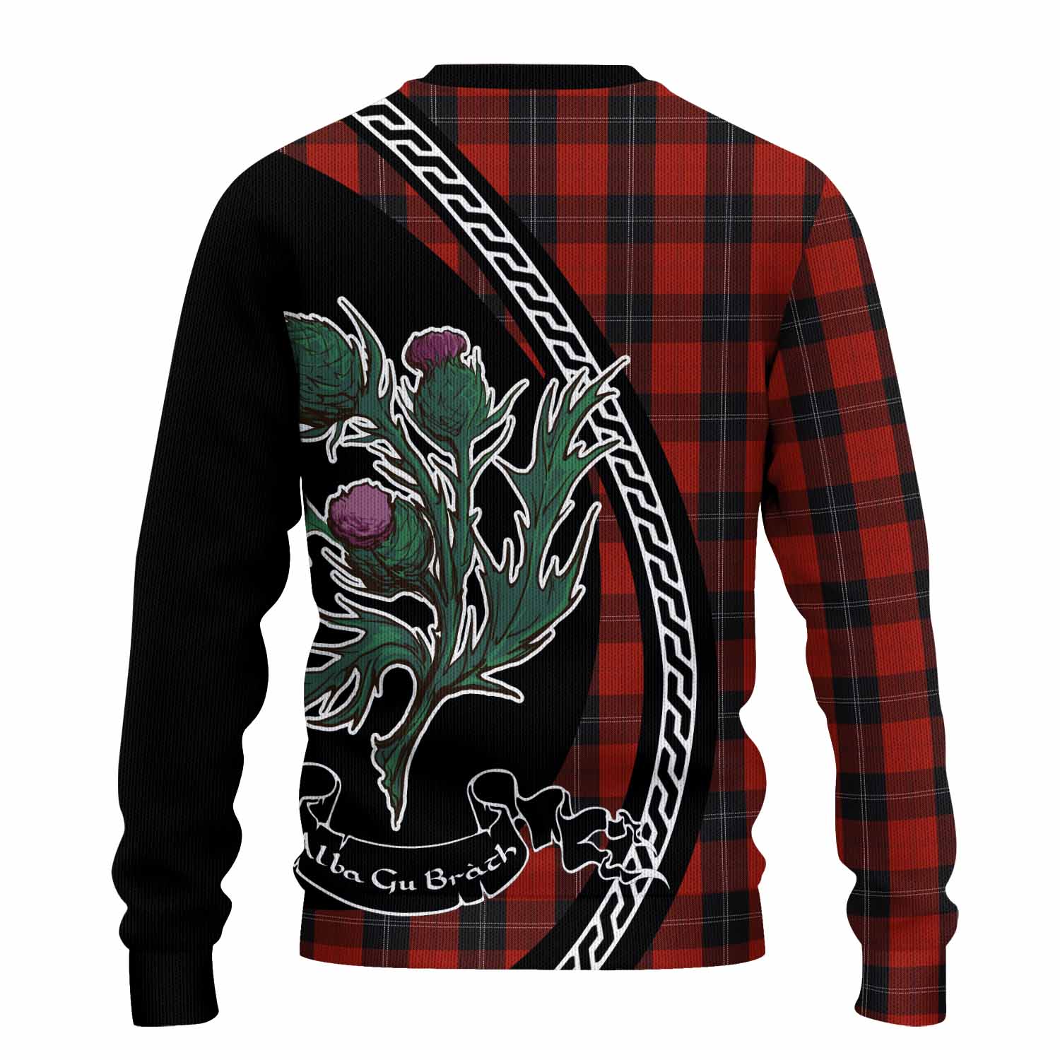 Ramsay Family Crest Tartan Knitted Sweater Alba Thistle Inspired - Tartan Vibes Clothing