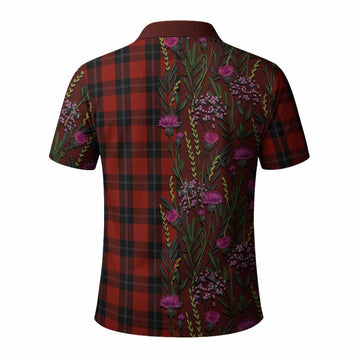 Ramsay Family Crest Tartan Polo Shirt Scottish Thistle Flower Pattern Half Style