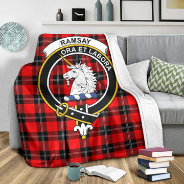 Ramsay Modern Tartan Blanket with Family Crest