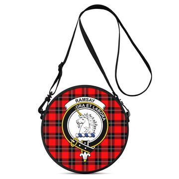 Ramsay Modern Tartan Round Satchel Bags with Family Crest
