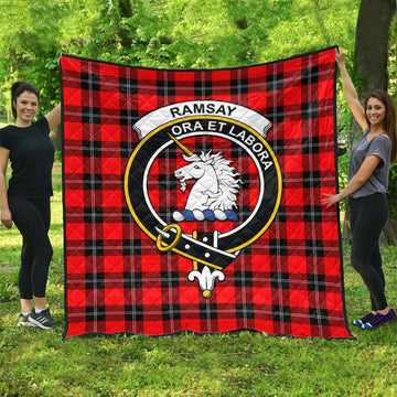Ramsay Modern Tartan Quilt with Family Crest