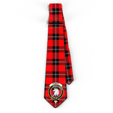 Ramsay Modern Tartan Classic Necktie with Family Crest