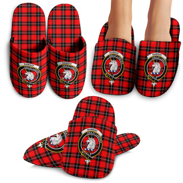 Ramsay Modern Tartan Home Slippers with Family Crest