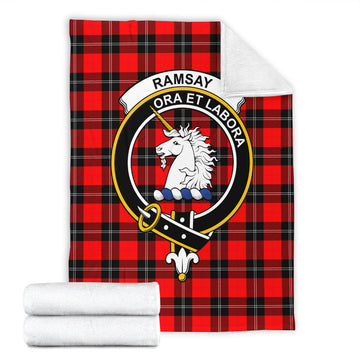 Ramsay Modern Tartan Blanket with Family Crest