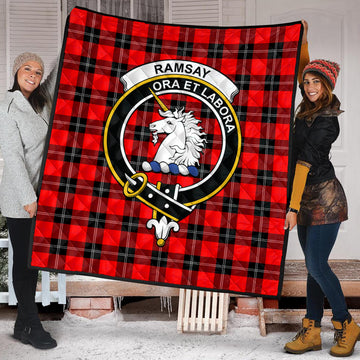 Ramsay Modern Tartan Quilt with Family Crest