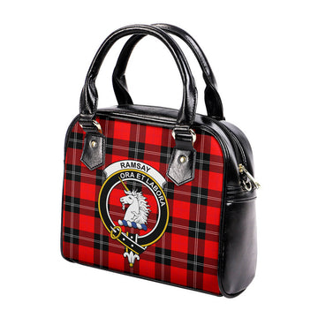 Ramsay Modern Tartan Shoulder Handbags with Family Crest