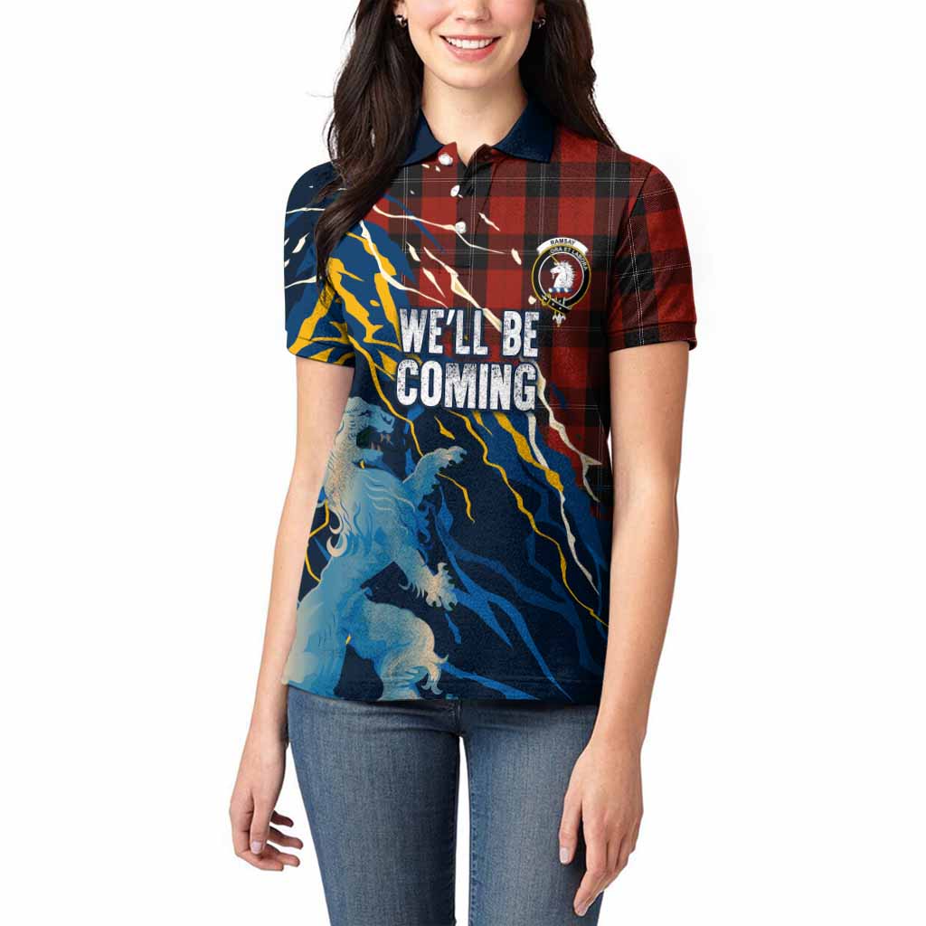 Ramsay Scotland Tartan Women Polo Shirt WC2026 Football - We'll Be Coming
