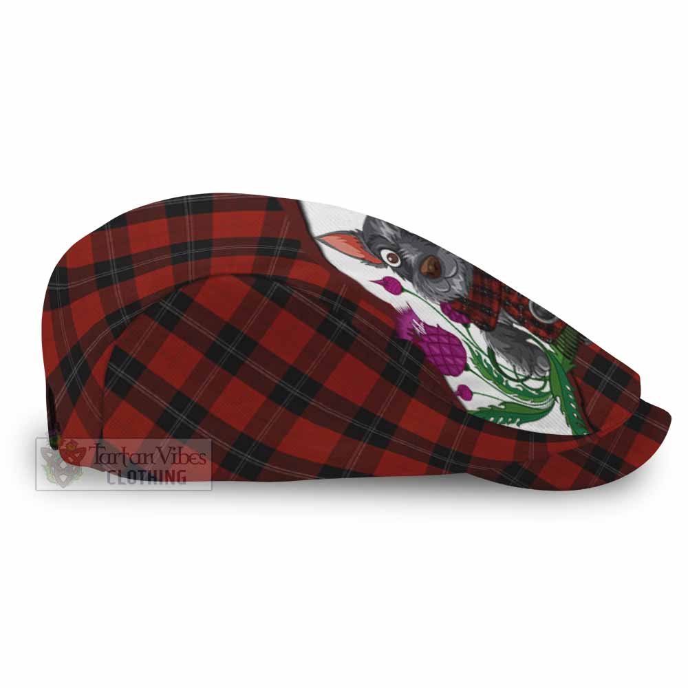 Ramsay Scottish Terrier Tartan Flat Cap, Jeff Cap Thistle Heritage Art - Tartan Vibes Clothing