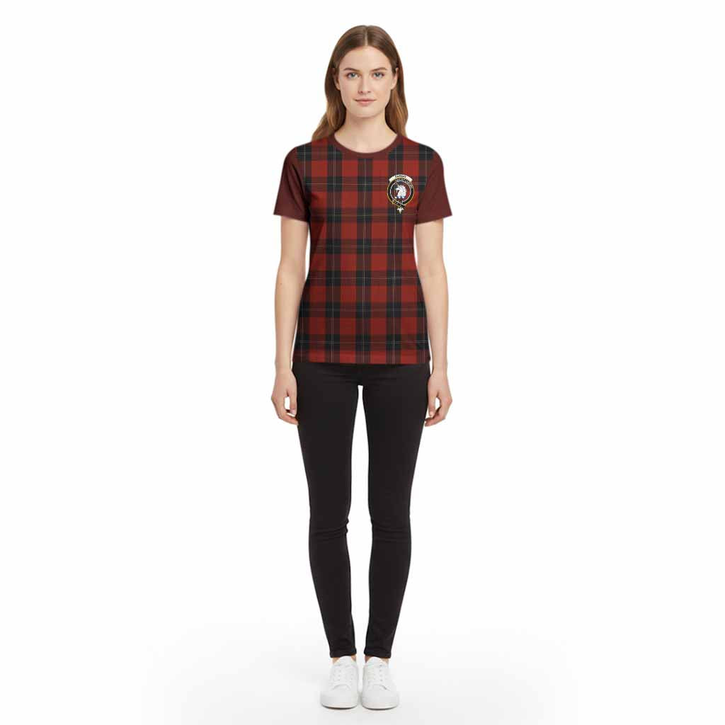 Ramsay Tartan Accent Cotton T-shirt with Family Crest