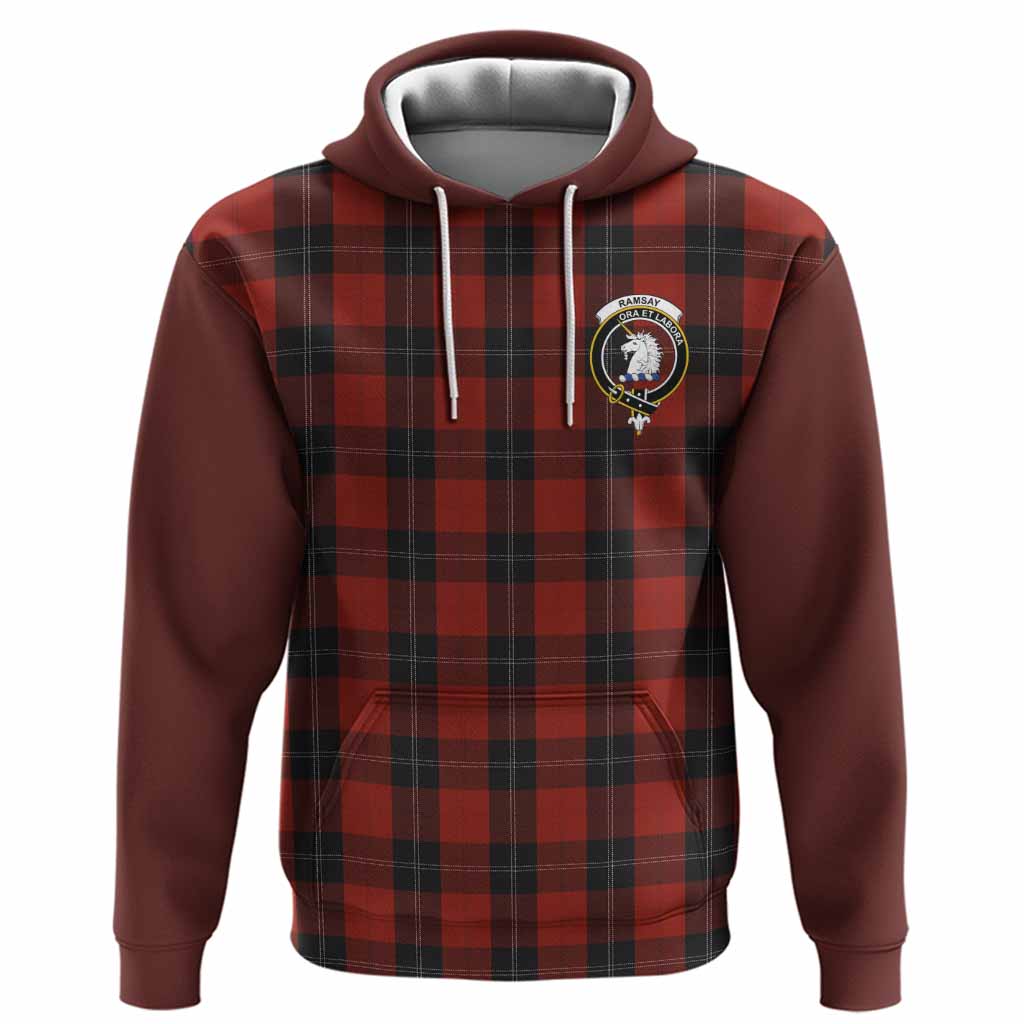 Ramsay Tartan Accent Hoodie with Family Crest
