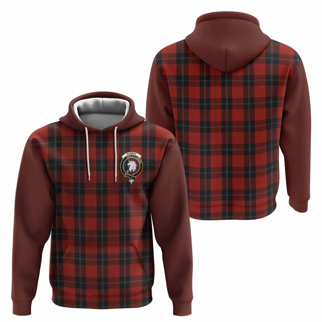 Ramsay Tartan Accent Hoodie with Family Crest