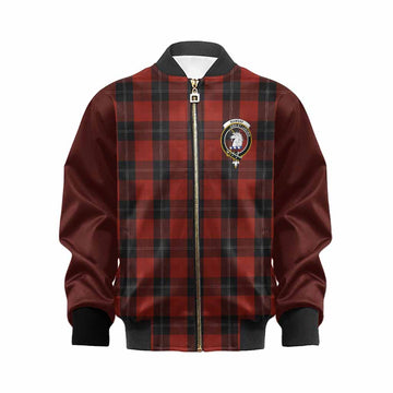 Ramsay Tartan Accent Kid Bomber Jacket with Family Crest
