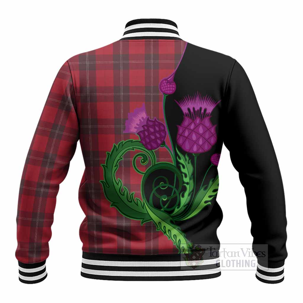 Ramsay Tartan Baseball Jacket Traditional Scottish Thistle - Tartan Vibes Clothing