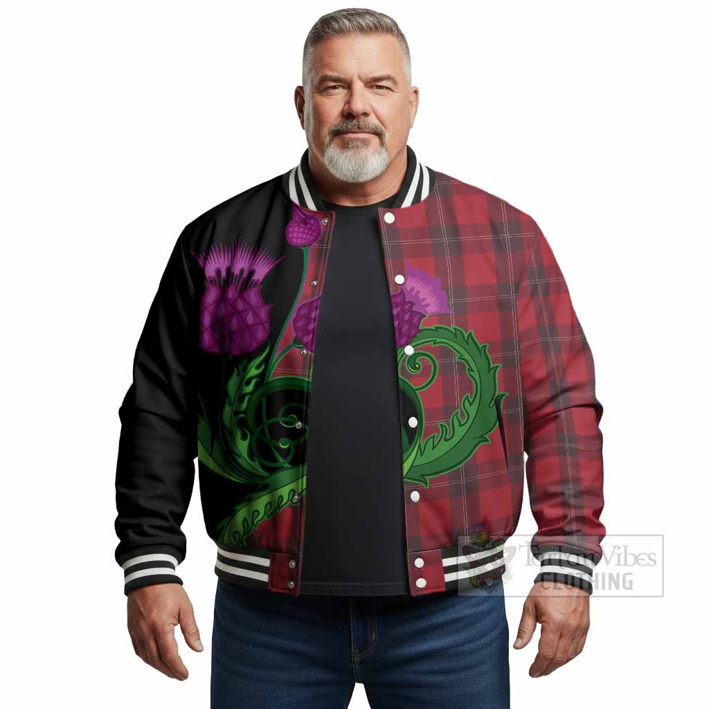Ramsay Tartan Baseball Jacket Traditional Scottish Thistle - Tartan Vibes Clothing