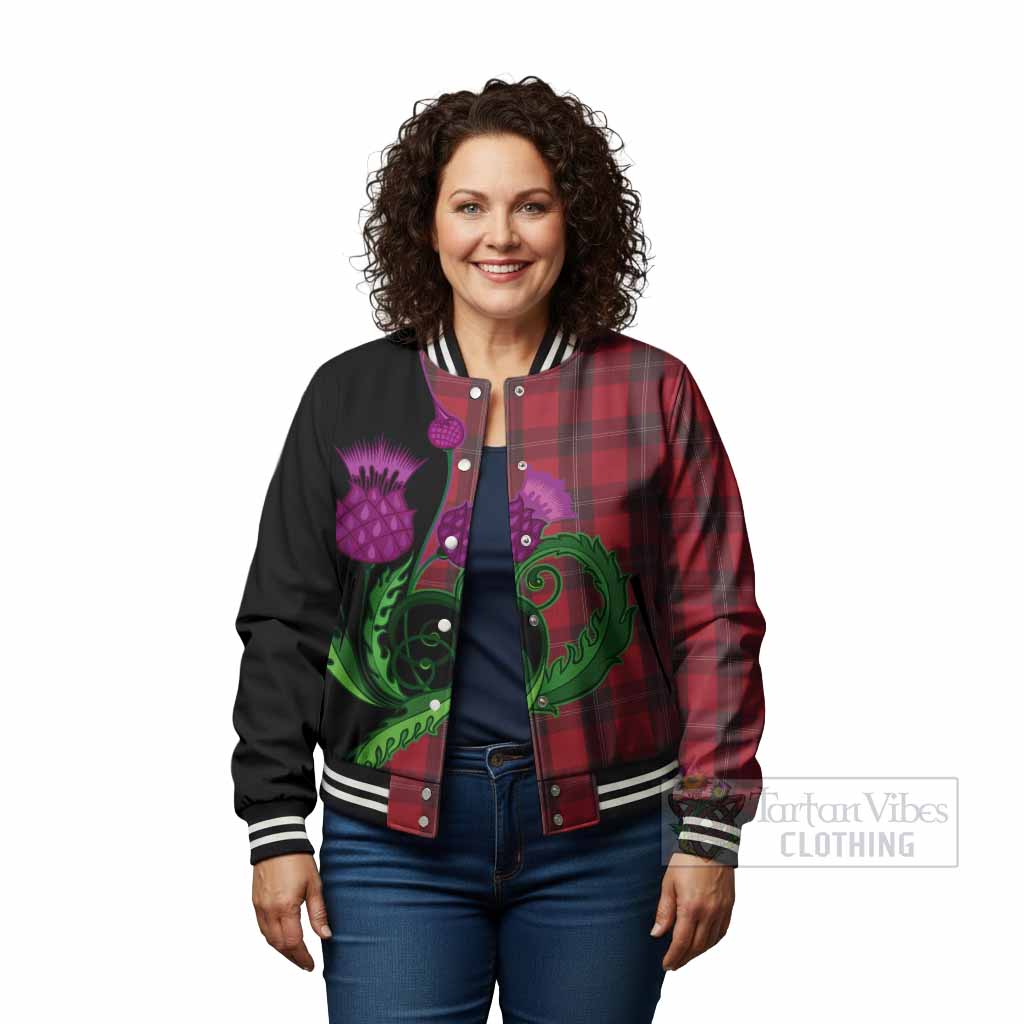 Ramsay Tartan Baseball Jacket Traditional Scottish Thistle - Tartan Vibes Clothing