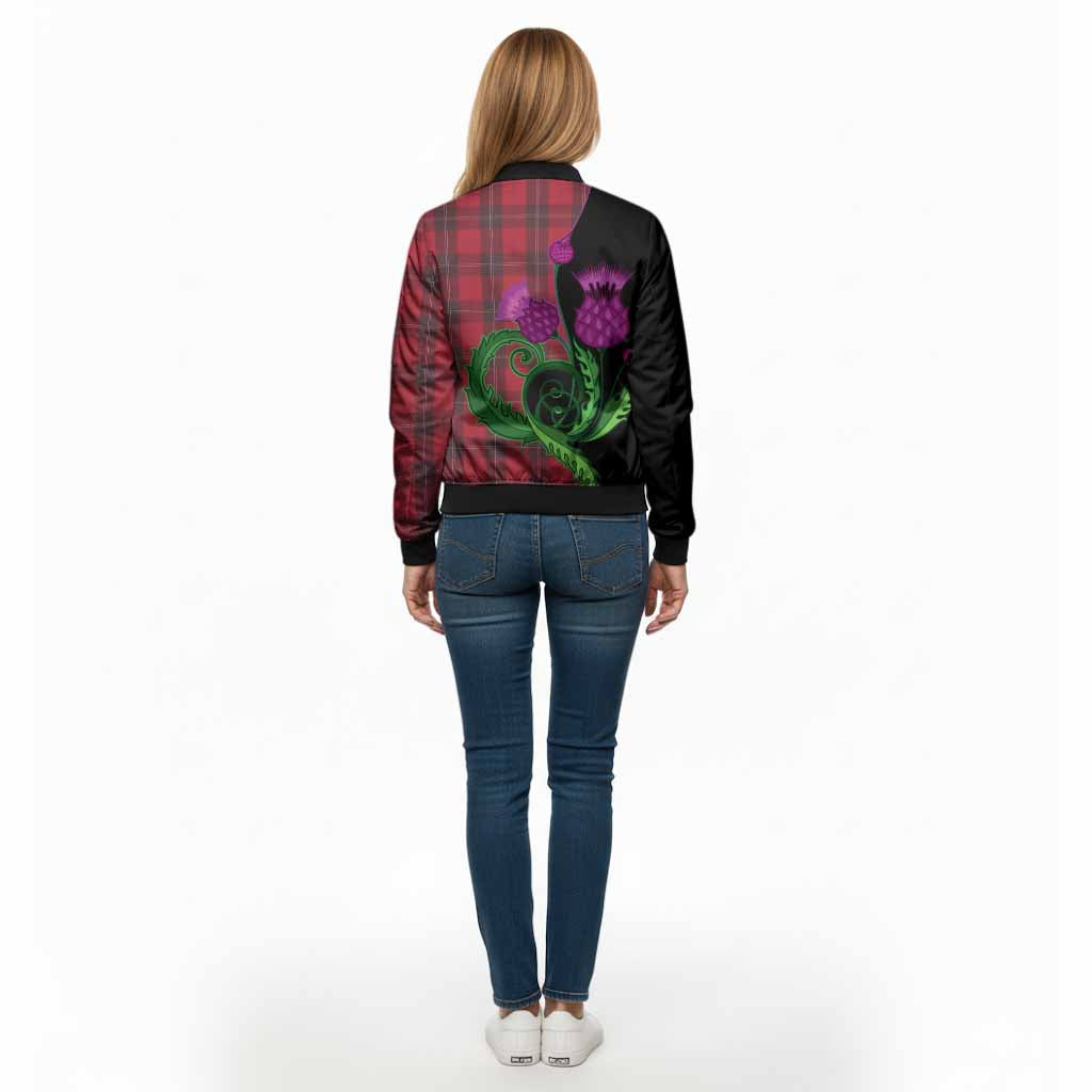 Ramsay Tartan Bomber Jacket Traditional Scottish Thistle