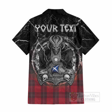 Ramsay Tartan Crest Cotton Hawaiian Shirt Celtic Odin's Raven Legacy