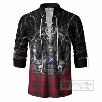 Ramsay Tartan Crest Ghillie Shirt Celtic Odin's Raven Legacy