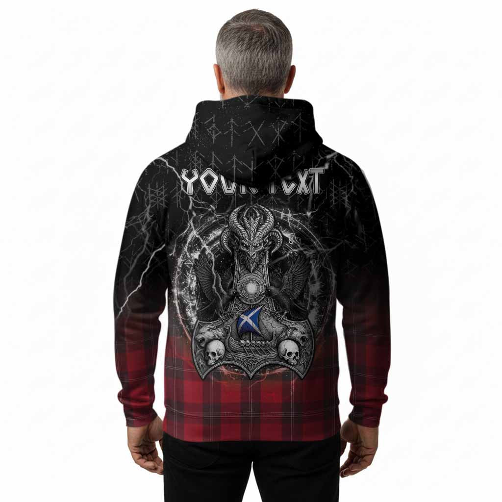 Ramsay Tartan Crest Hoodie Celtic Odin's Raven Legacy