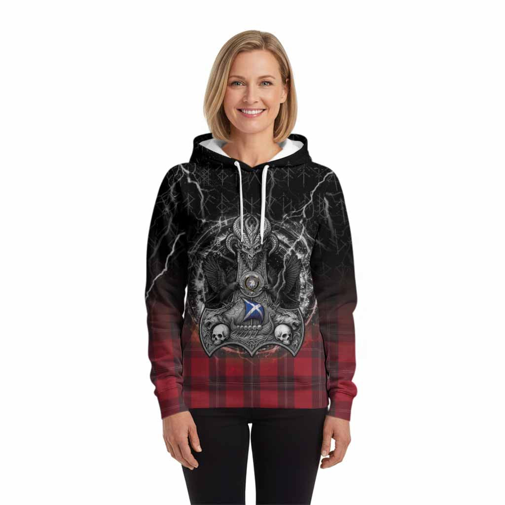 Ramsay Tartan Crest Hoodie Celtic Odin's Raven Legacy