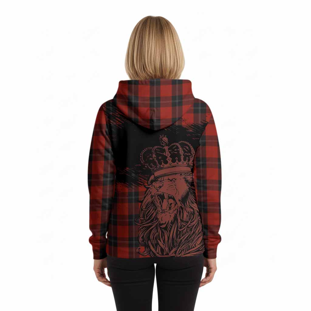 Ramsay Tartan Crest Hoodie Crowned Lion Heritage Style