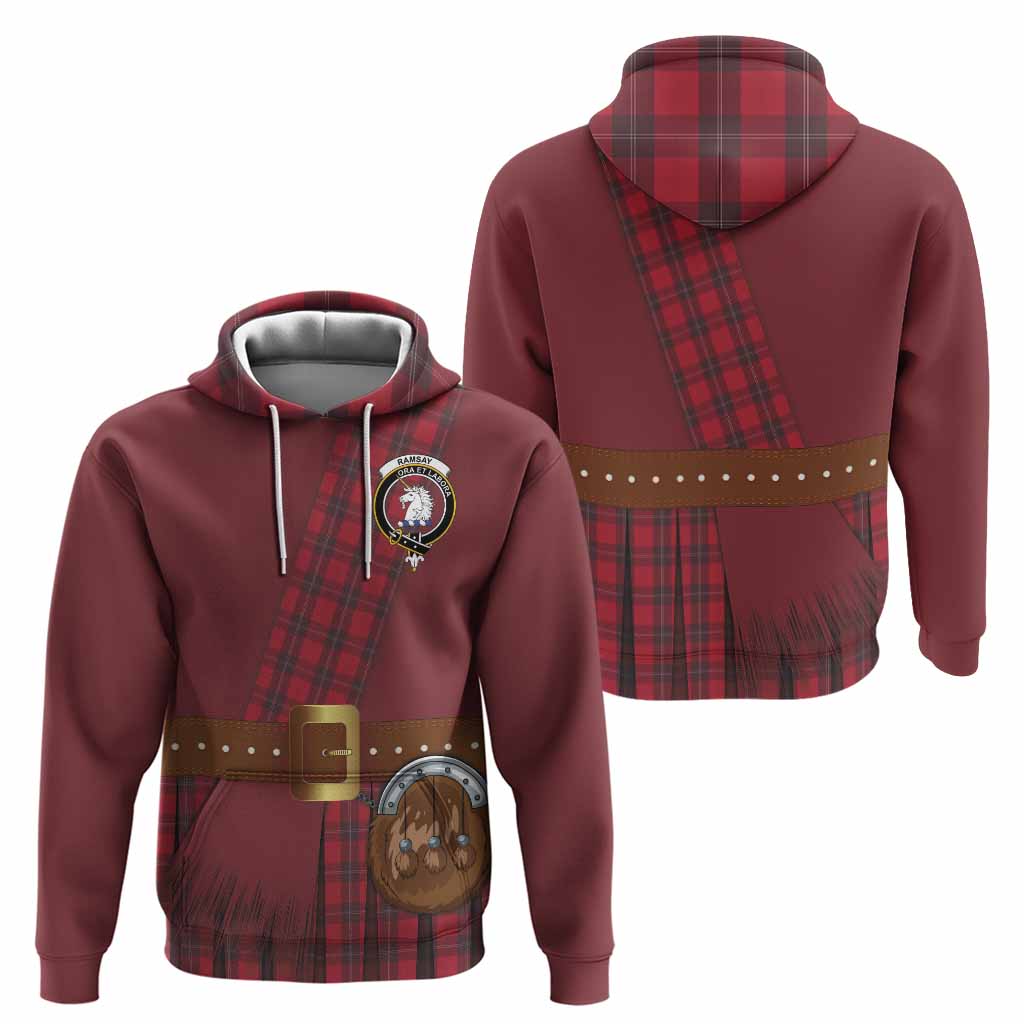 Ramsay Tartan Crest Hoodie Kilt Costume Style