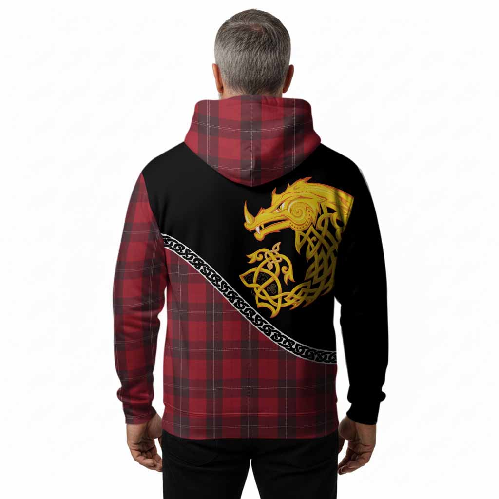 Ramsay Tartan Crest Hoodie Legendary Dragon Knot Half Style