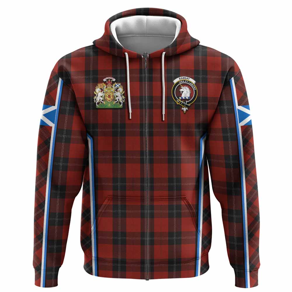 Ramsay Tartan Crest Hoodie Scotland Coat of Arm Flag Style - Tartan Vibes Clothing