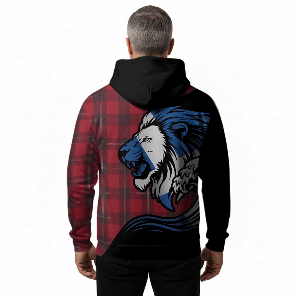 Ramsay Tartan Crest Hoodie Scottish Golden Lions Wave Flow