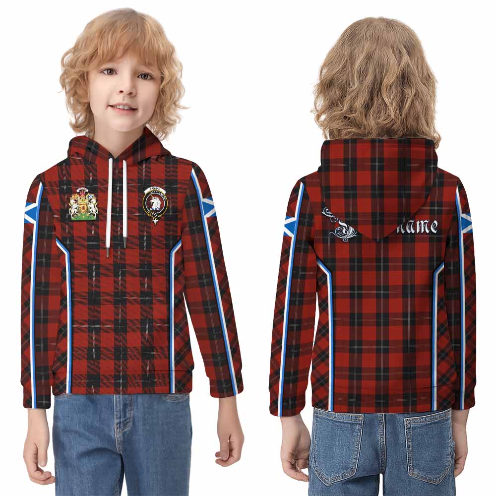 Ramsay Tartan Crest Kid Hoodie Scotland Coat of Arm Flag Style - Tartan Vibes Clothing