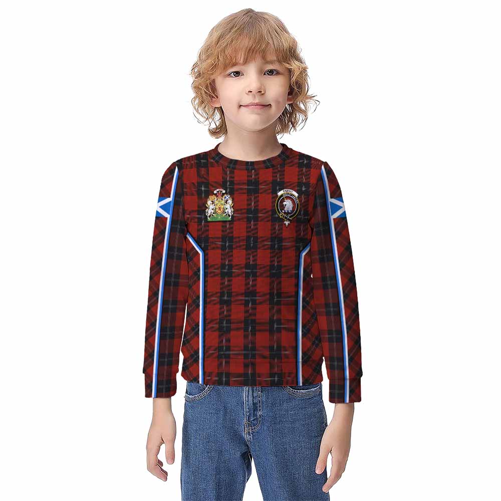 Ramsay Tartan Crest Kid Knitted Sweatshirt Scotland Coat of Arm Flag Style - Tartan Vibes Clothing