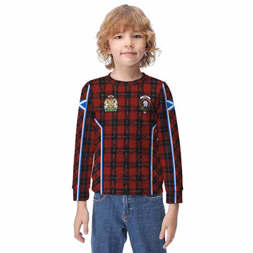 Ramsay Tartan Crest Kid Knitted Sweatshirt Scotland Coat of Arm Flag Style - Tartan Vibes Clothing