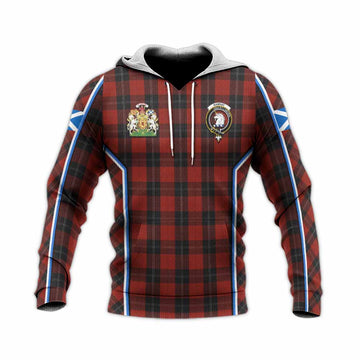 Ramsay Tartan Crest Knitted Hoodie Scotland Coat of Arm Flag Style - Tartan Vibes Clothing