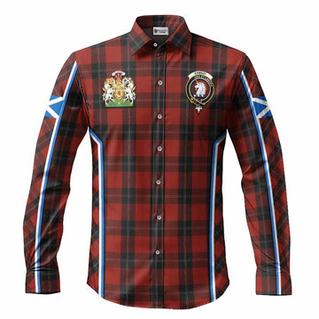Ramsay Tartan Crest Long Sleeve Button Shirts Scotland Coat of Arm Flag Style