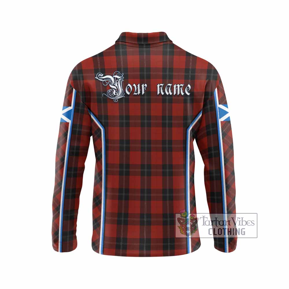 Ramsay Tartan Crest Long Sleeve Polo Shirt Scotland Coat of Arm Flag Style - Tartan Vibes Clothing