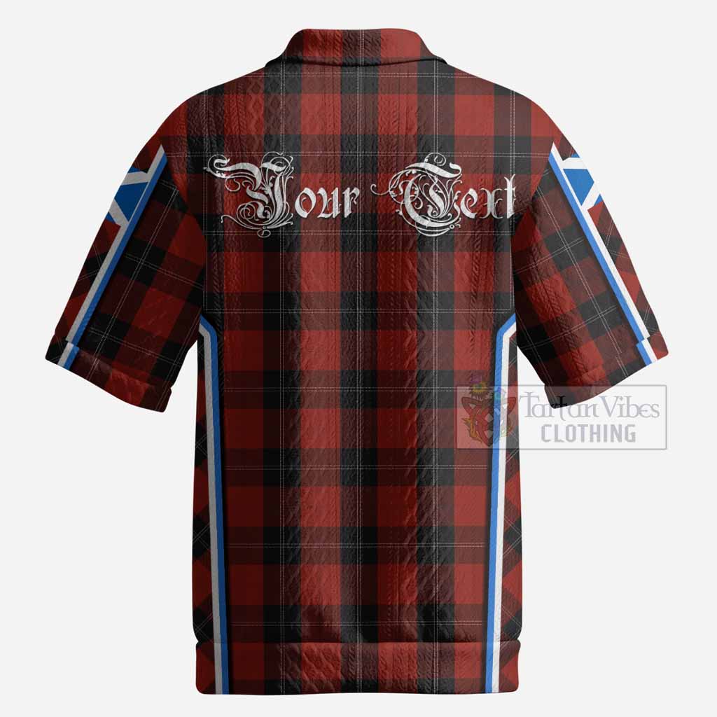 Ramsay Tartan Crest Men’s Polo Sweater Top Scotland Coat of Arm Flag Style