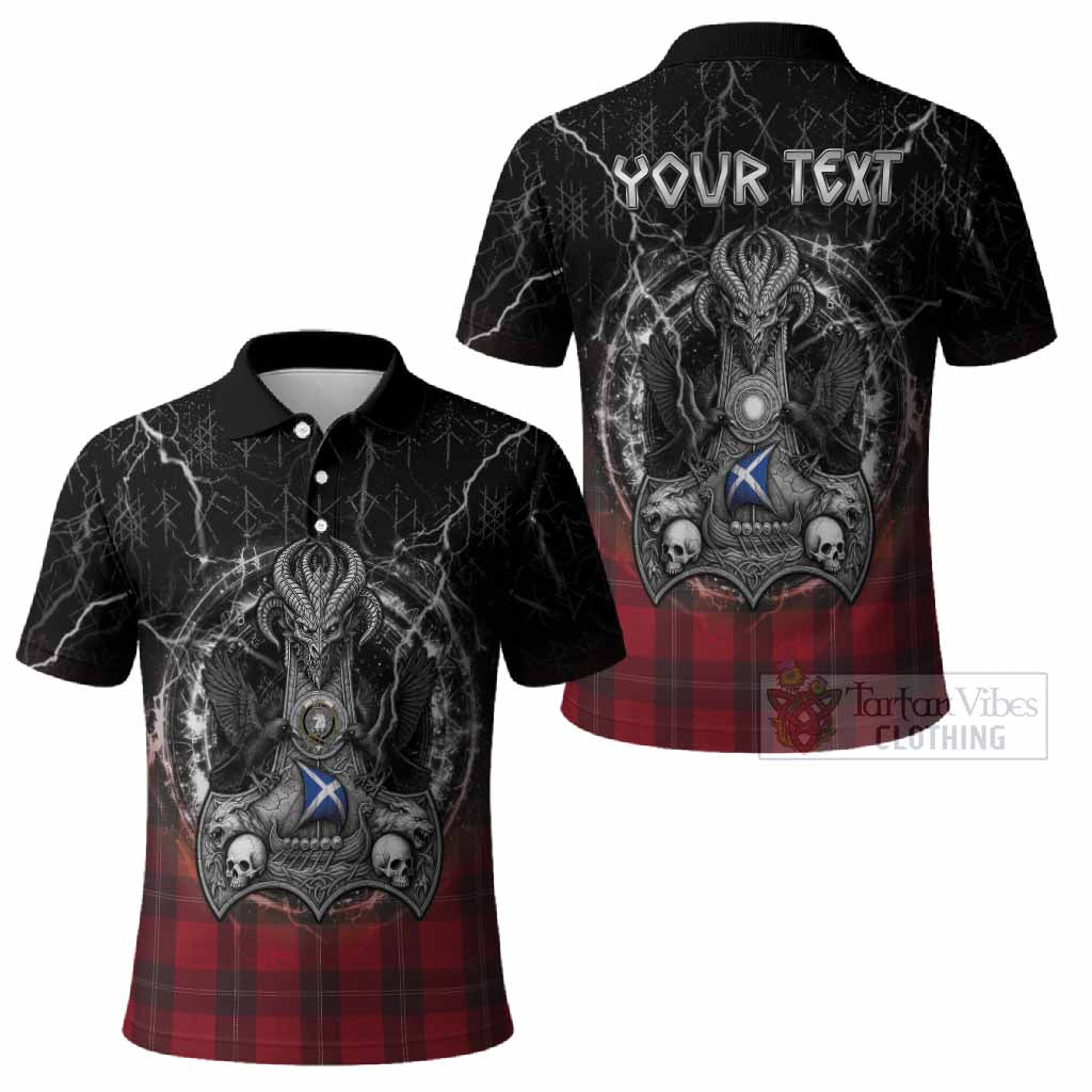 Ramsay Tartan Crest Polo Shirt Celtic Odin's Raven Legacy