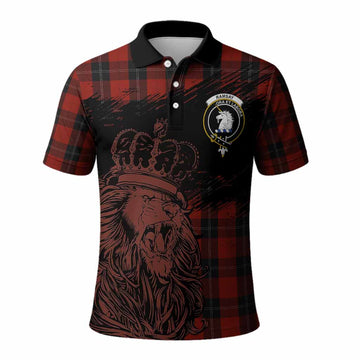 Ramsay Tartan Crest Polo Shirt Crowned Lion Heritage Style