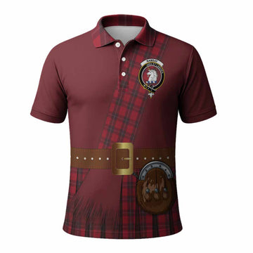 Ramsay Tartan Crest Polo Shirt Kilt Costume Style