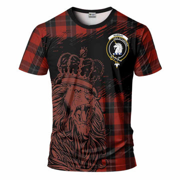 Ramsay Tartan Crest T-Shirt Crowned Lion Heritage Style